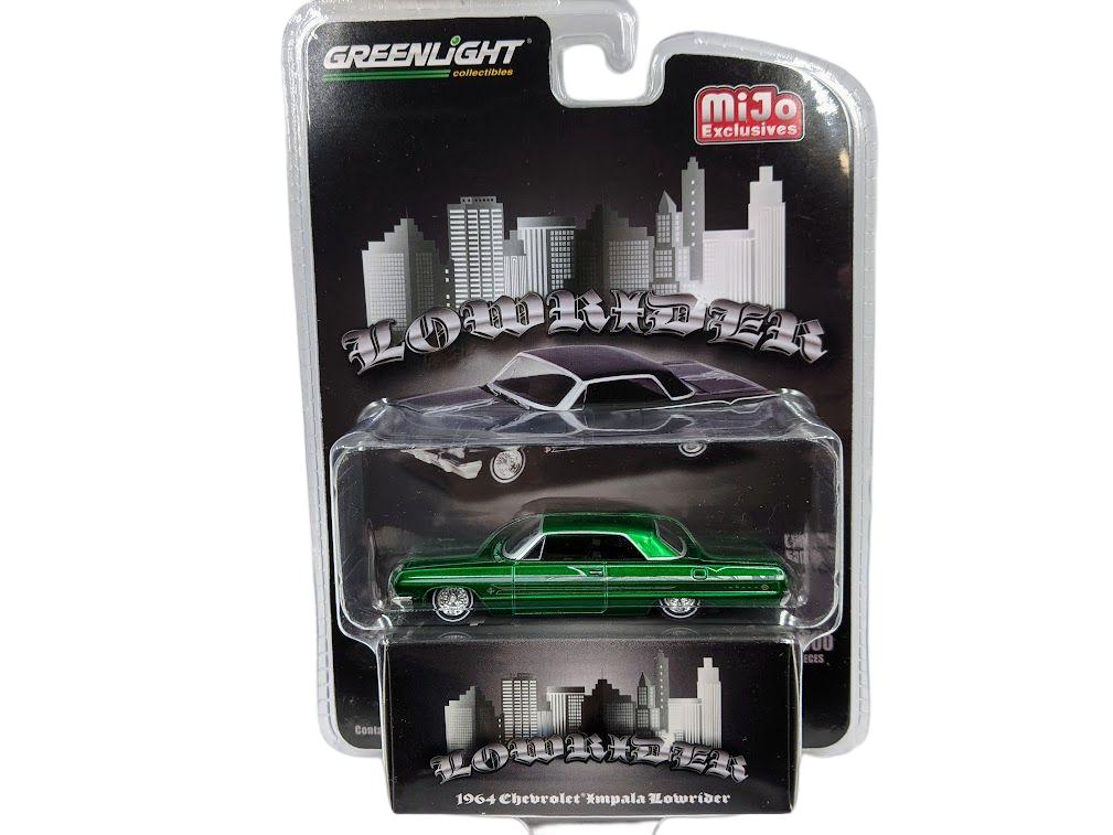 1:64 Greenlight MIJO Exclusives Lowrider 1964 Chevrolet Impala green CHASE