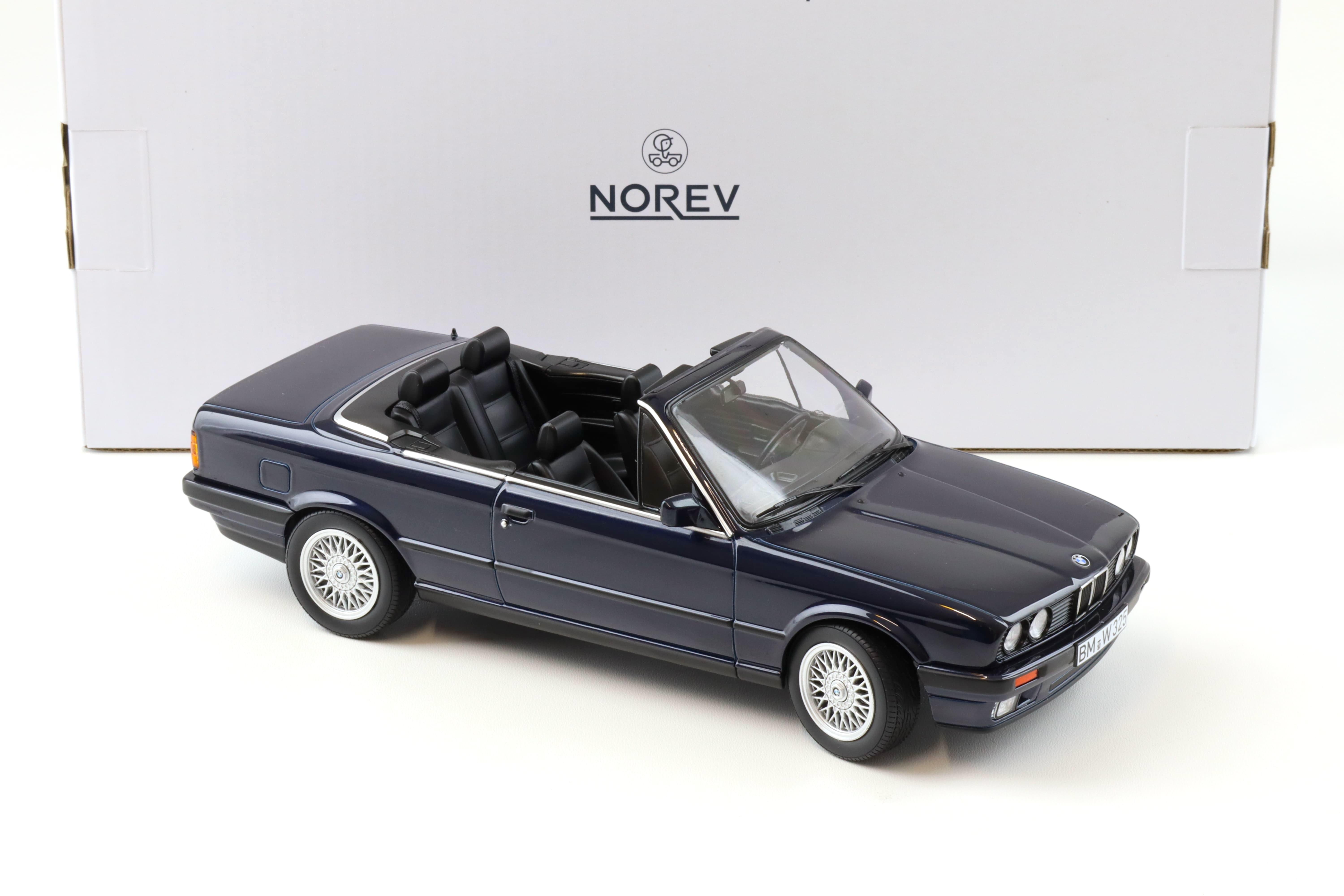 1:18 Norev BMW 325i Cabriolet E30 dark blue metallic 1991 - Limited 500 pcs.