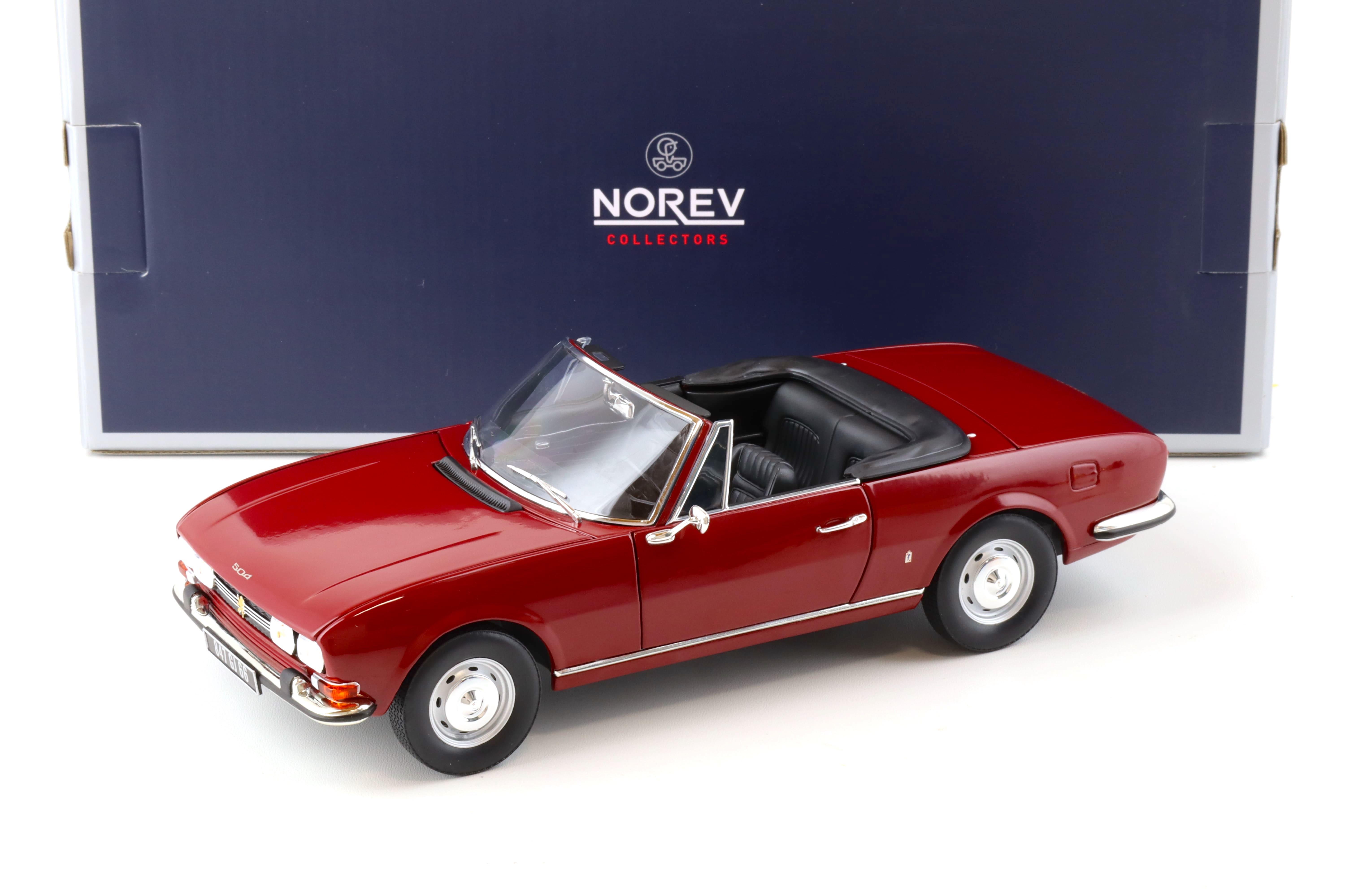 1:18 Norev Peugeot 504 Cabriolet 1969 Andalou red 184818