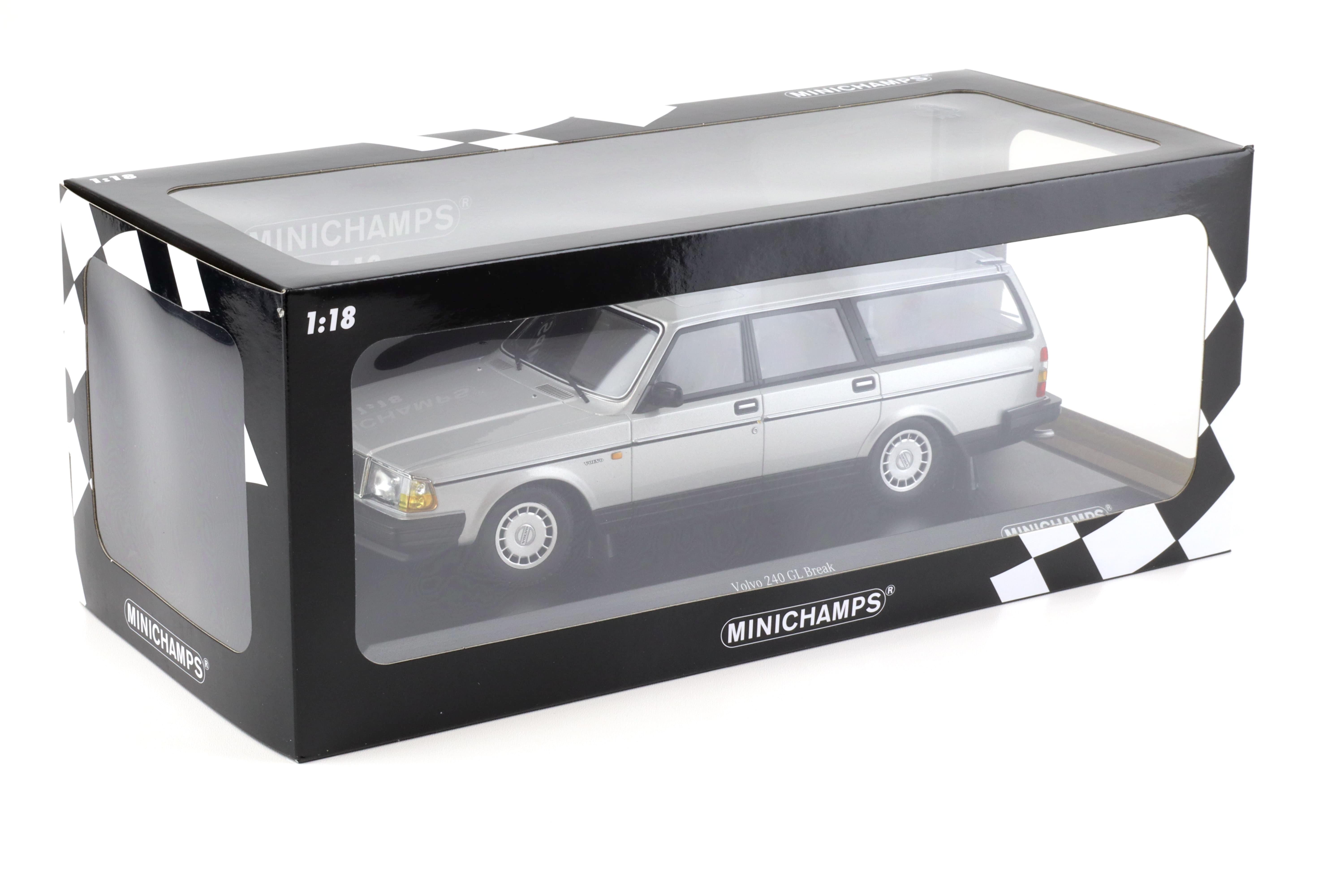 1:18 Minichamps Volvo 240 GL Break Estate 1986 silver metallic