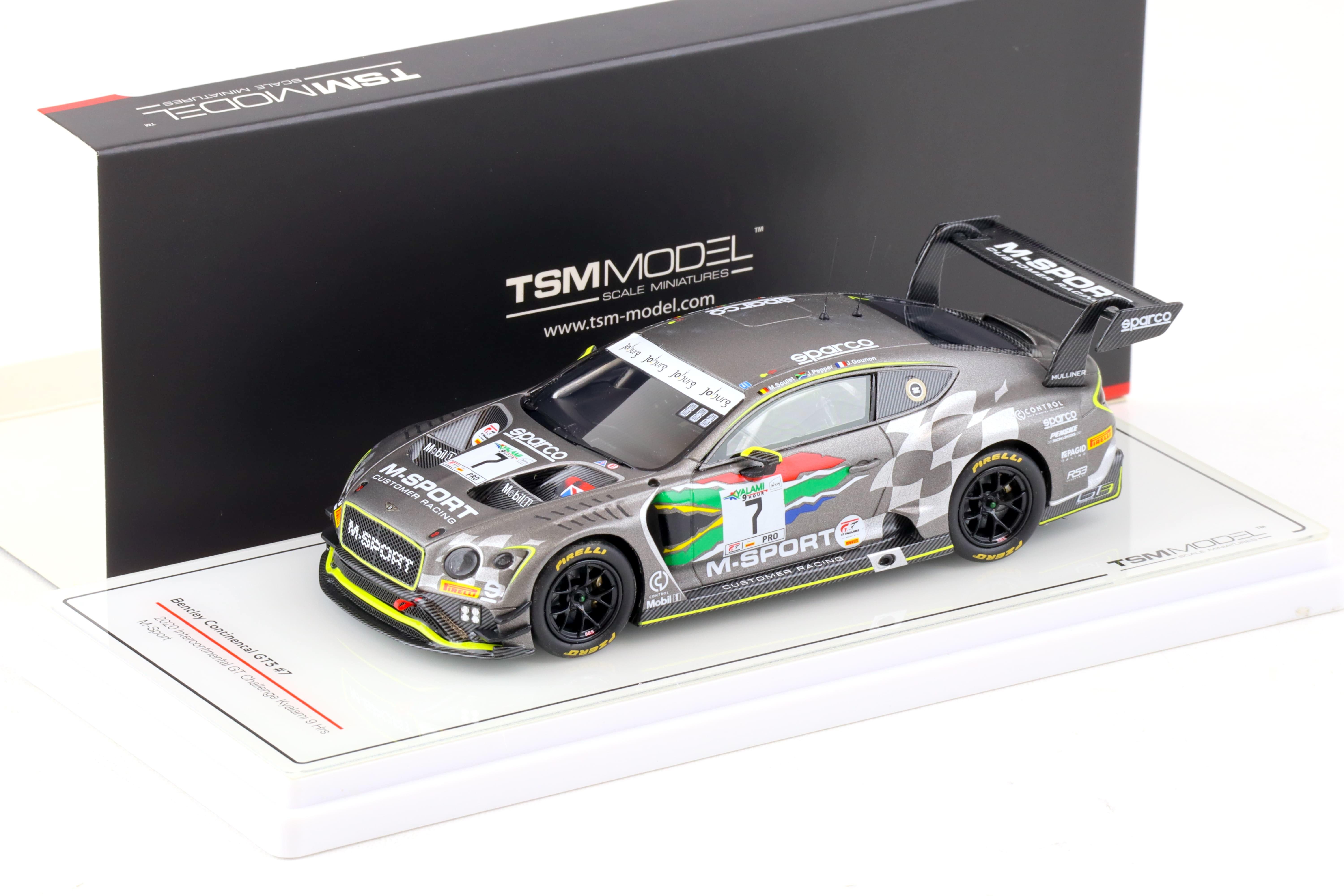 1:43 TSM Model Bentley Continental GT3 #7 M-Sport GT Challenge Kyalami 9h 2020 TSM430566