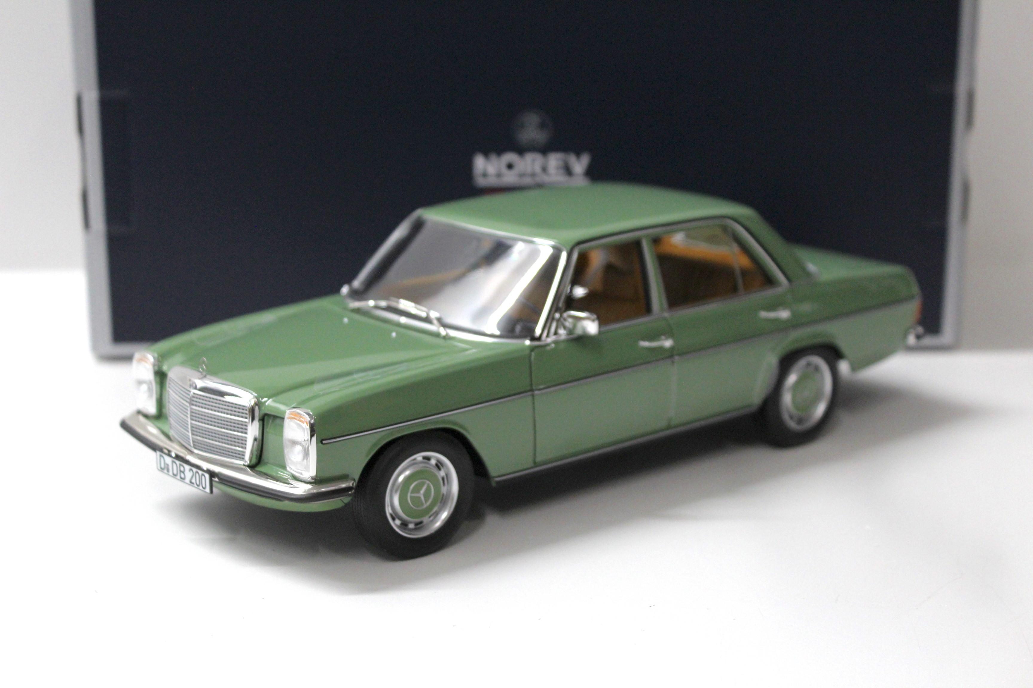 1:18 Norev Mercedes 200 Strich-Acht /8 W115 Limousine 2-Serie 1973 green