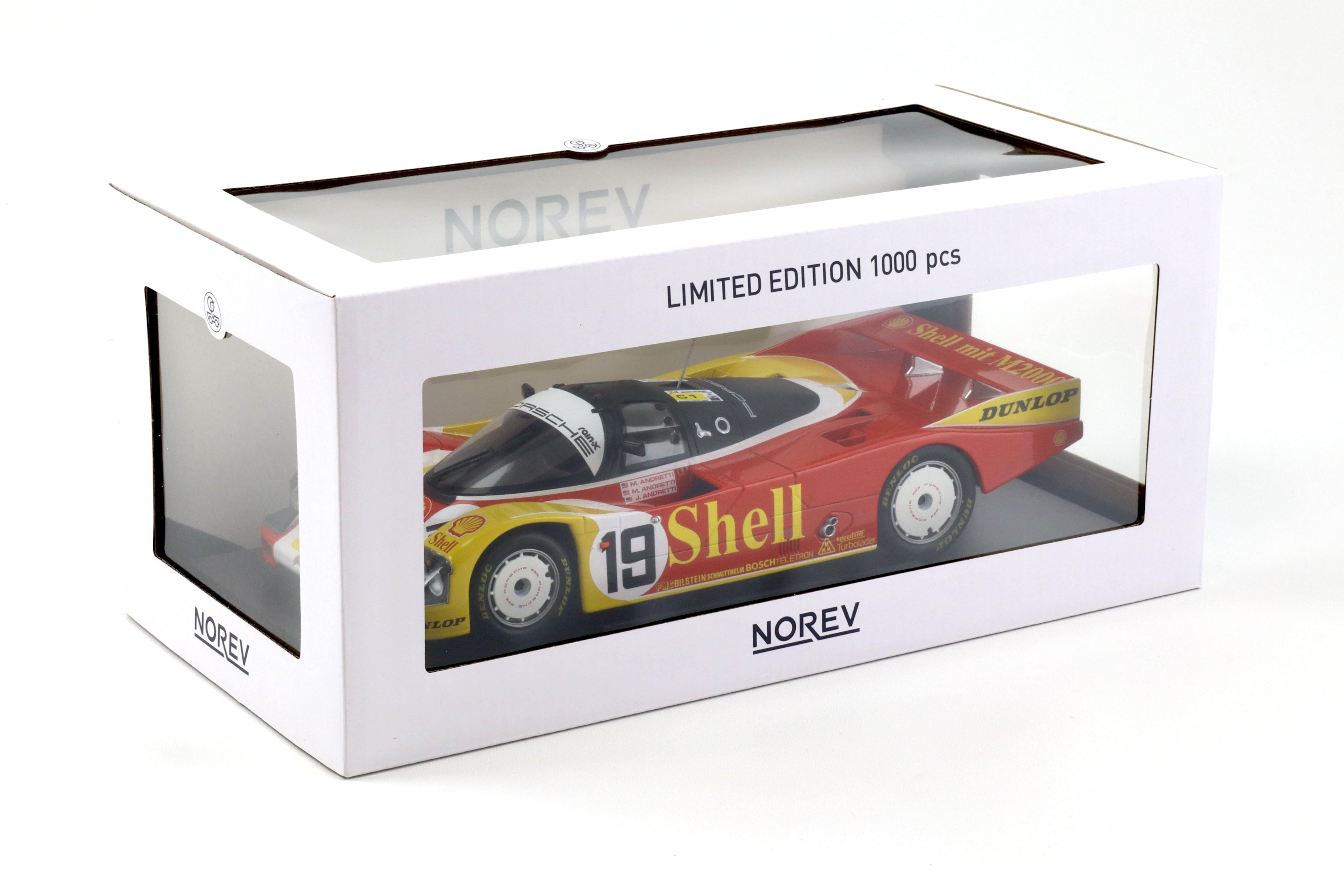 1:18 Norev Porsche 962 France 24h 1988 SHELL #19 Andretti - Limited 1000 pcs.