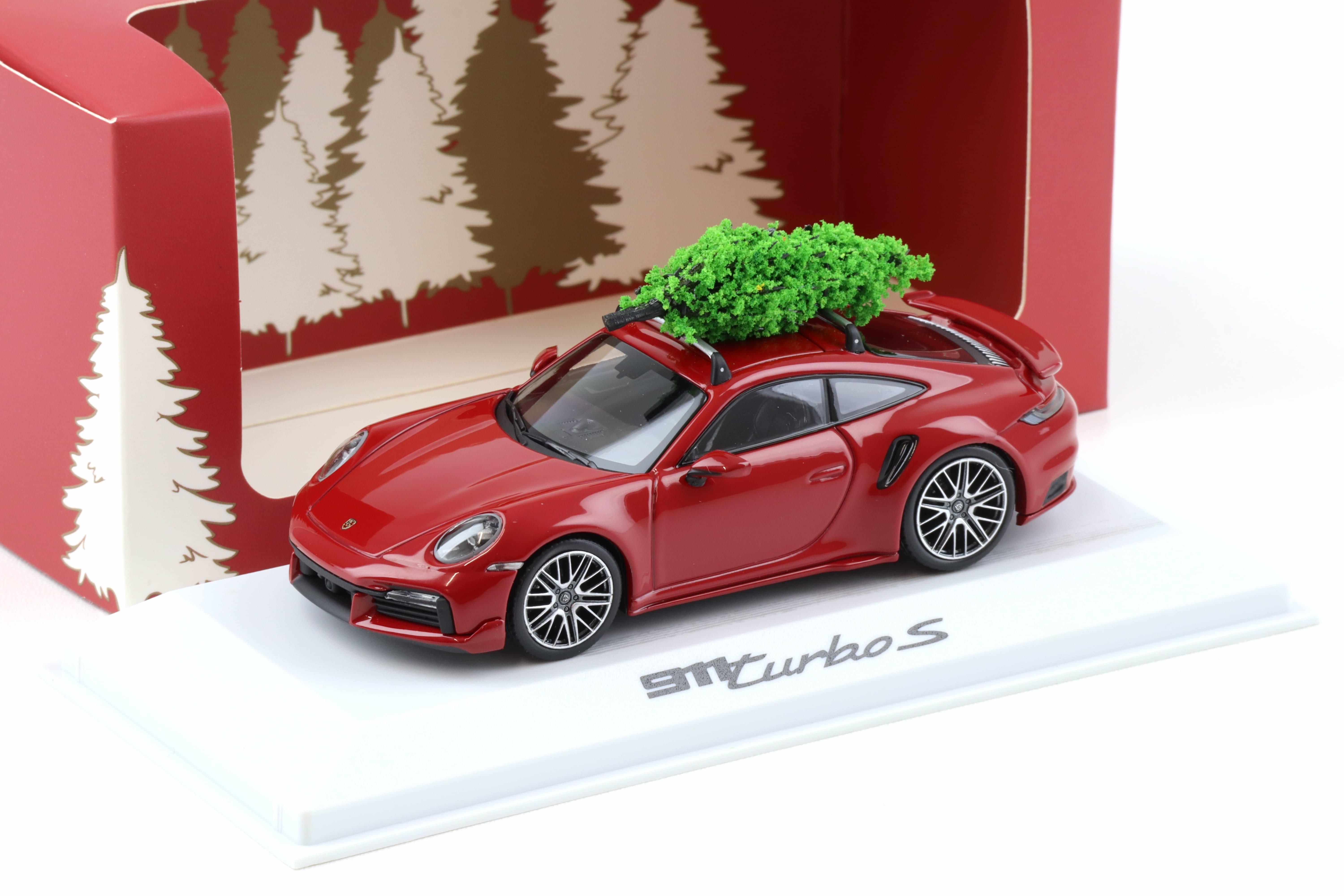 1:43 Minichamps Porsche 911 992 Turbo S Weihnachten 2024 Karmin red WAP DEALER