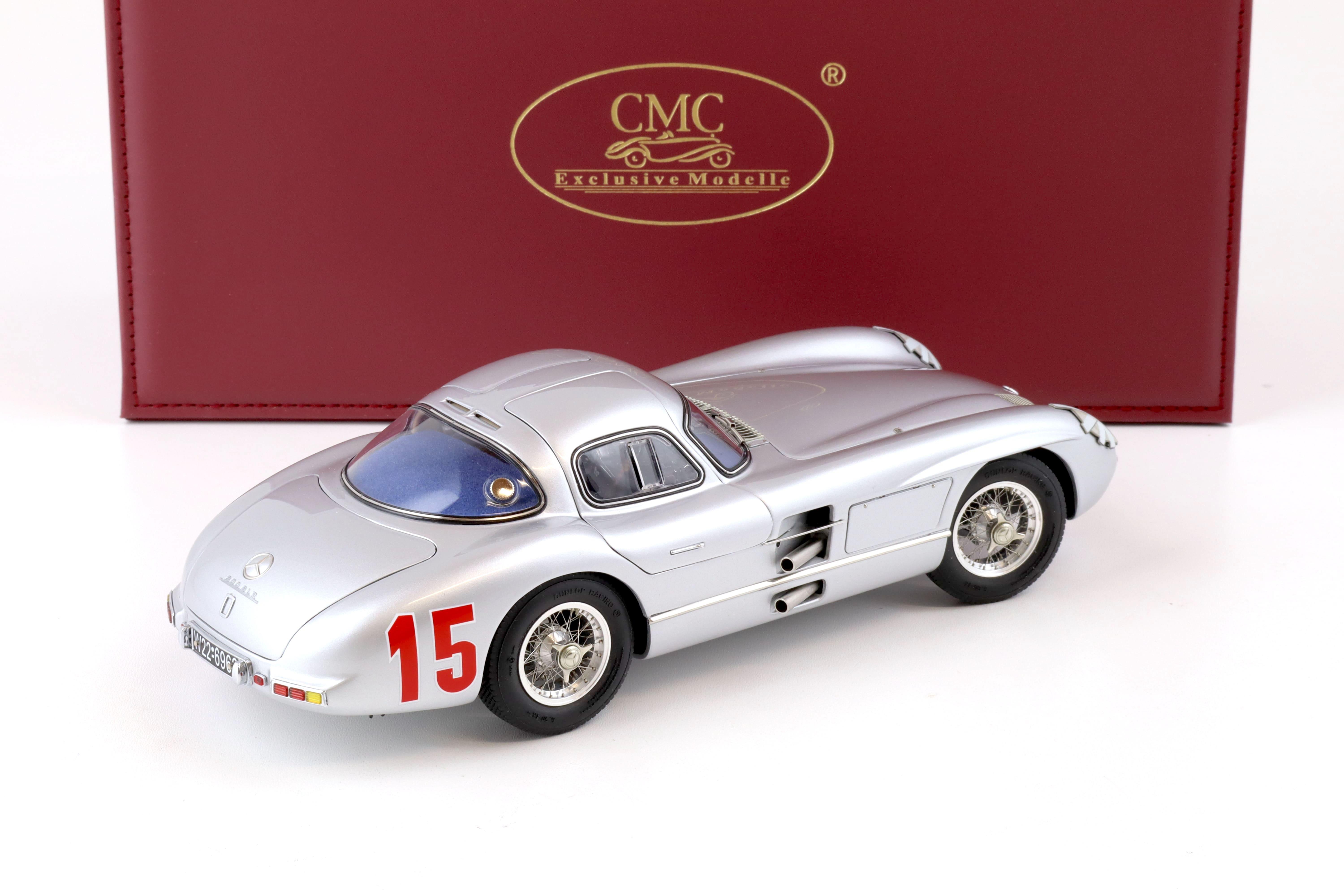 1:18 CMC Mercedes 300 SLR Uhlenhaut Coupe 1955 Großer Preis von Schweden M-244