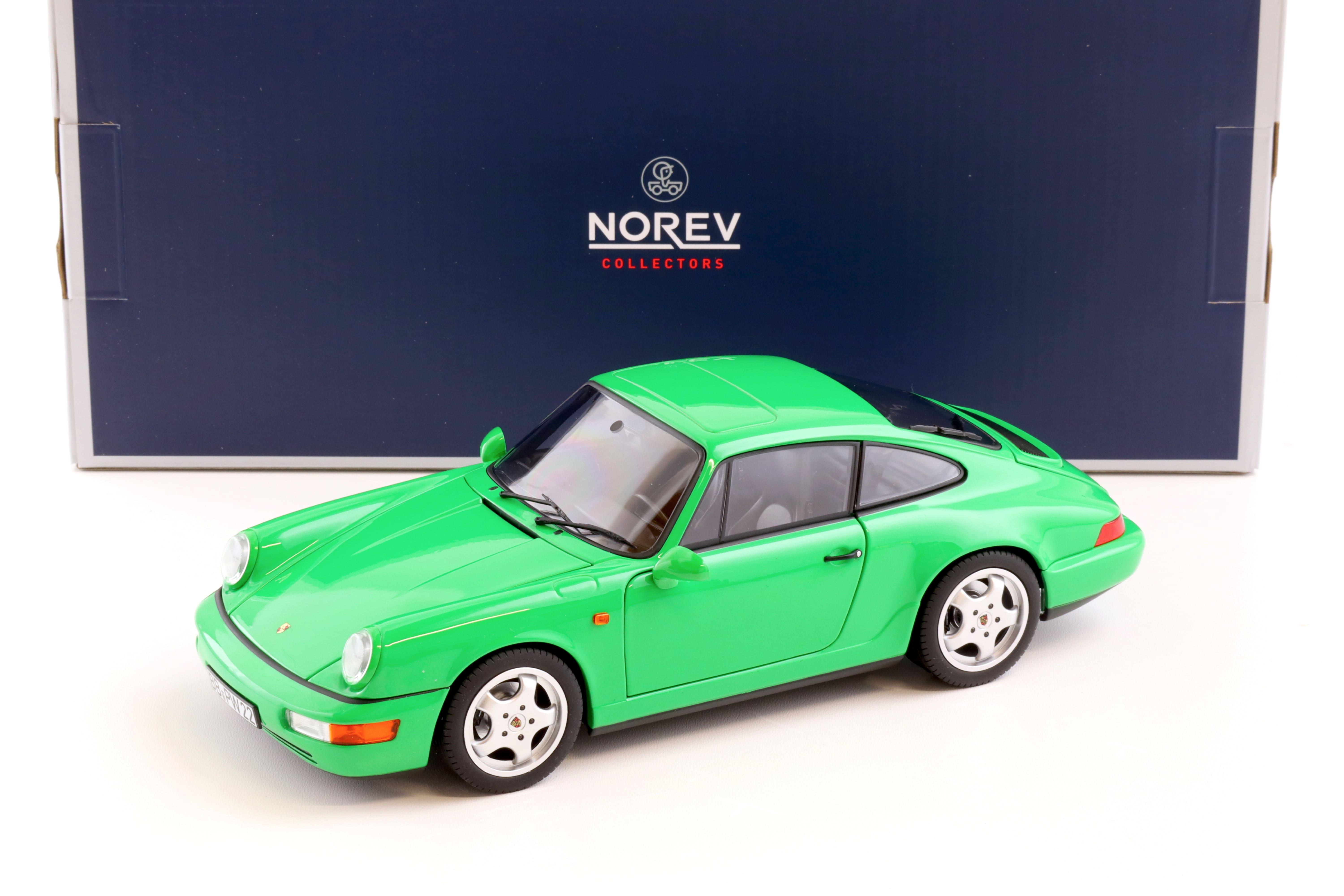 1:18 Norev Porsche 911 (964) Carrera 4 Coupe 1990 Signal green - Limited 504 pcs.