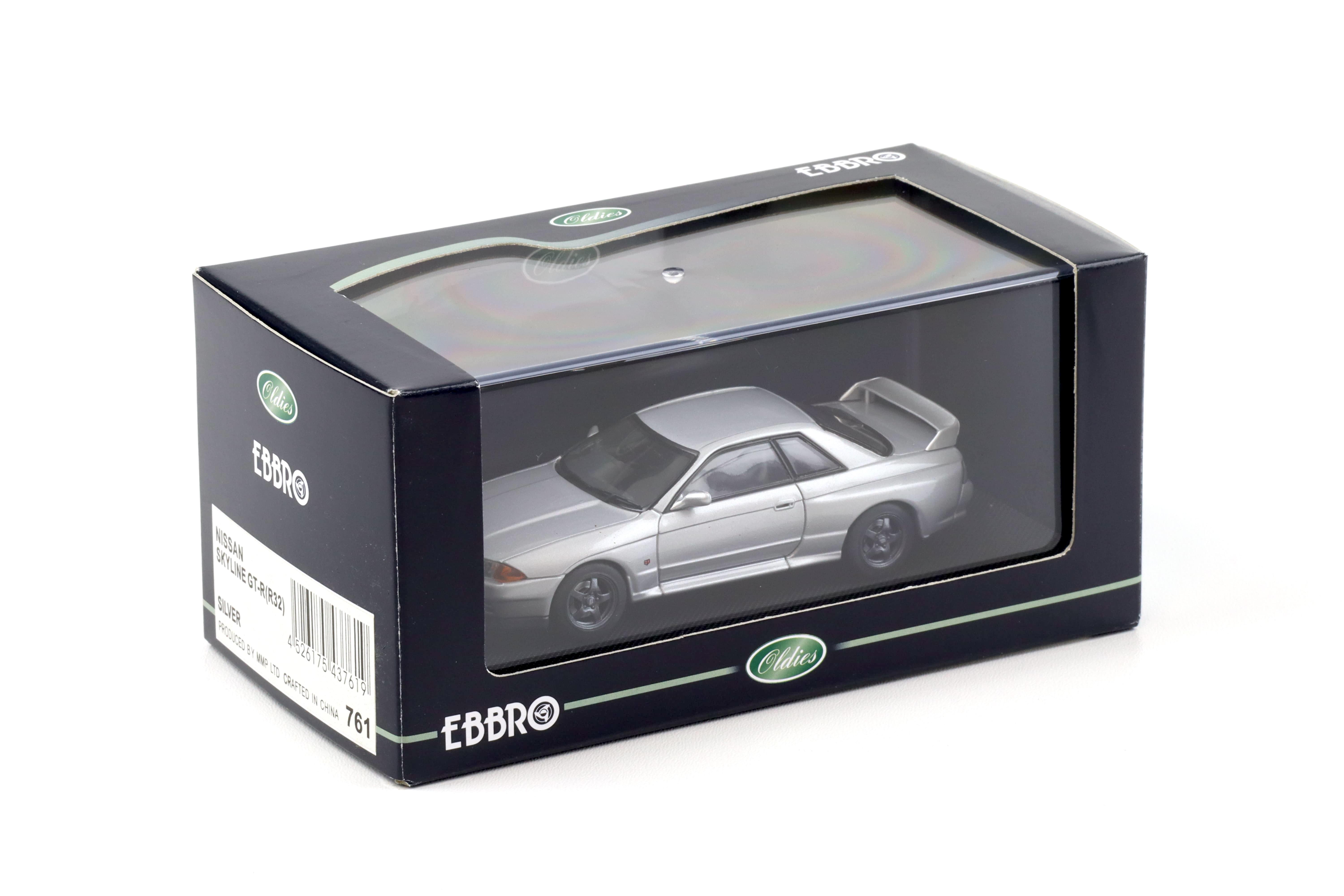 1:43 Ebbro Nissan Skyline GT-R R32 Coupe silver 1989