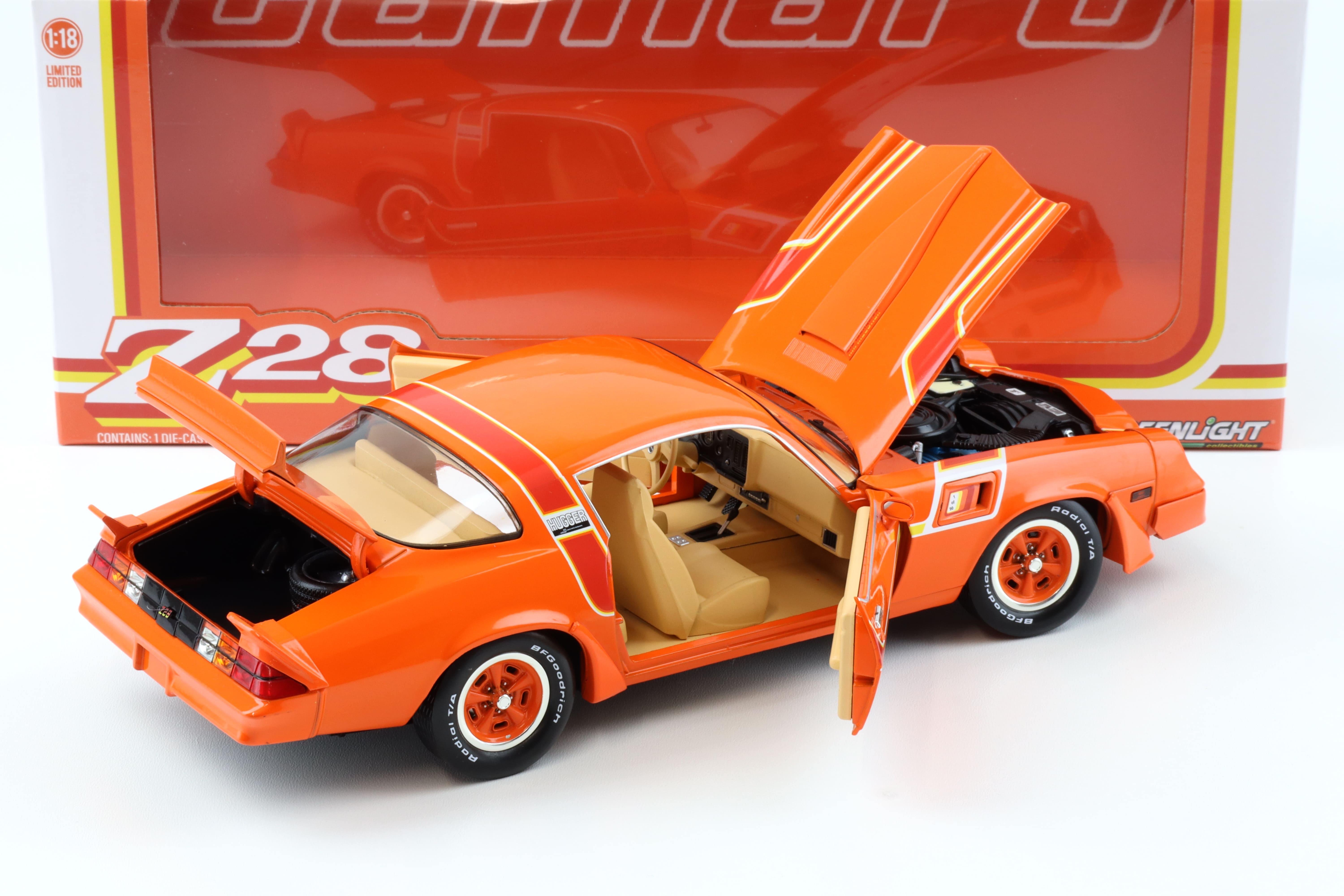 1:18 Greenlight 1980 Chevrolet Camaro Z28 Coupe Hugger Edition orange